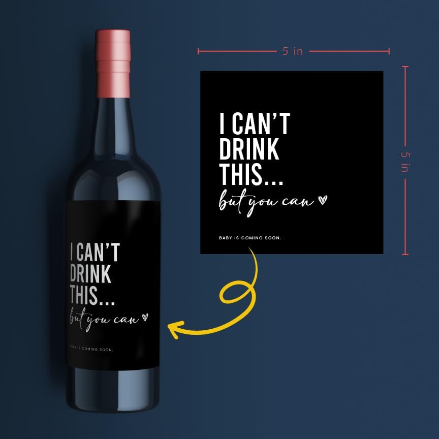 Pregnancy Announcement Wine Labels - Baby Coming Soon Announcement for Partner, Parents, Grand Parents, Auntie, Cousin & Friends - Alternative to Card - Baby Reveal Wine Label (Pack of 2) - Image 6