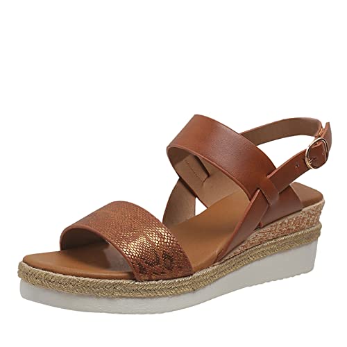Mlagjss Platform Sandals For Women, Peep Toe Platforms Wedges Sandals #TOP30