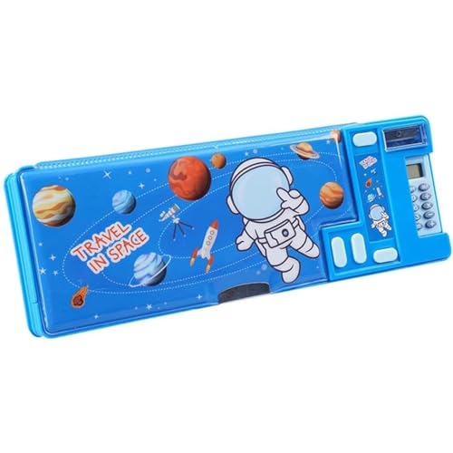 FRYSKY Estuche para Niñas con Calculadora y Sacapuntas, Organizador de Papelería Multifunción, Mejor Regalo de Vuelta a la Escuela para Niños