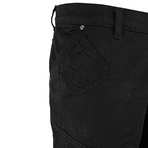 Milwaukee Leather Mpm5590 Men's Black Armored Black Cargo Jeans Reinforced With Aramid By Dupont Fibers - 36 #TOP3
