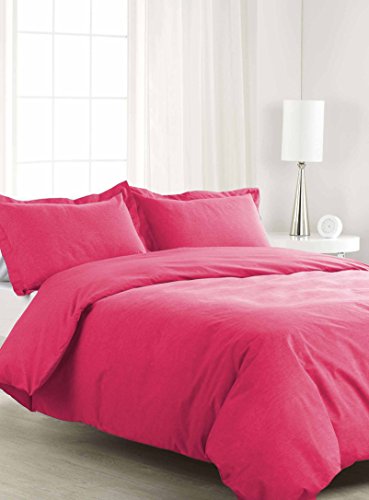 Housse de couette égyptienne 600 fils Super King rose vif pour lit de luxe