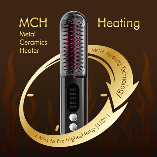 Mindrain Mini plancha de pelo inalámbrica portátil negra miniatura 3