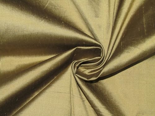 Soie Dupioni verte et or 137cm pour éviter les faux plis des robes de bal