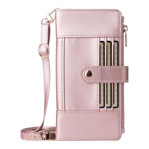 Étui antichoc pour iPhone et Samsung S22 avec rangement cartes rose - 2