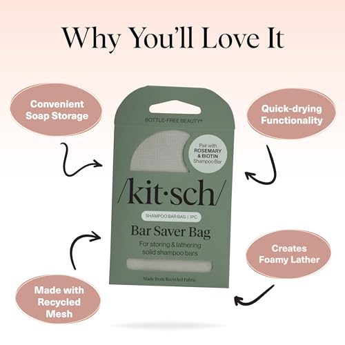 Kitsch Soap Saver Bag – Patented Mesh Bag Soap Holder with Tag Identifier - image 3