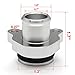 TEMSONE Aluminum Water Hose Fitting Compatible with BMW N51 N52 N53 N54 335i 335xi 135i 325i 330i 3.0L, Replaces 11537544638 11537541992（Silver）