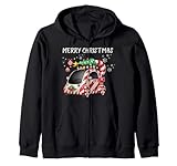 Christmas Holiday EV Electric Car Dealership Business Owners Zip Hoodie