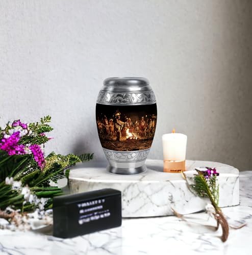 Image of Native American Themed Urns - Ashes Keepsake - Cremation Memorial - Cremation Urns for Burial - Urns for Ashes Adult Female Mom - (3 inch Pack of 1)