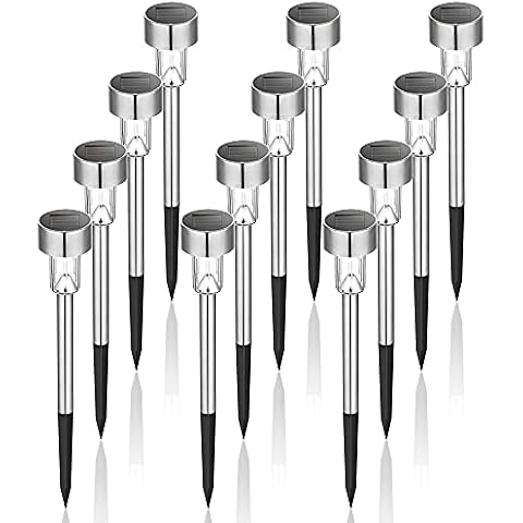 GIGALUMI Waterproof Solar Garden Lights, 12 Pack Cover