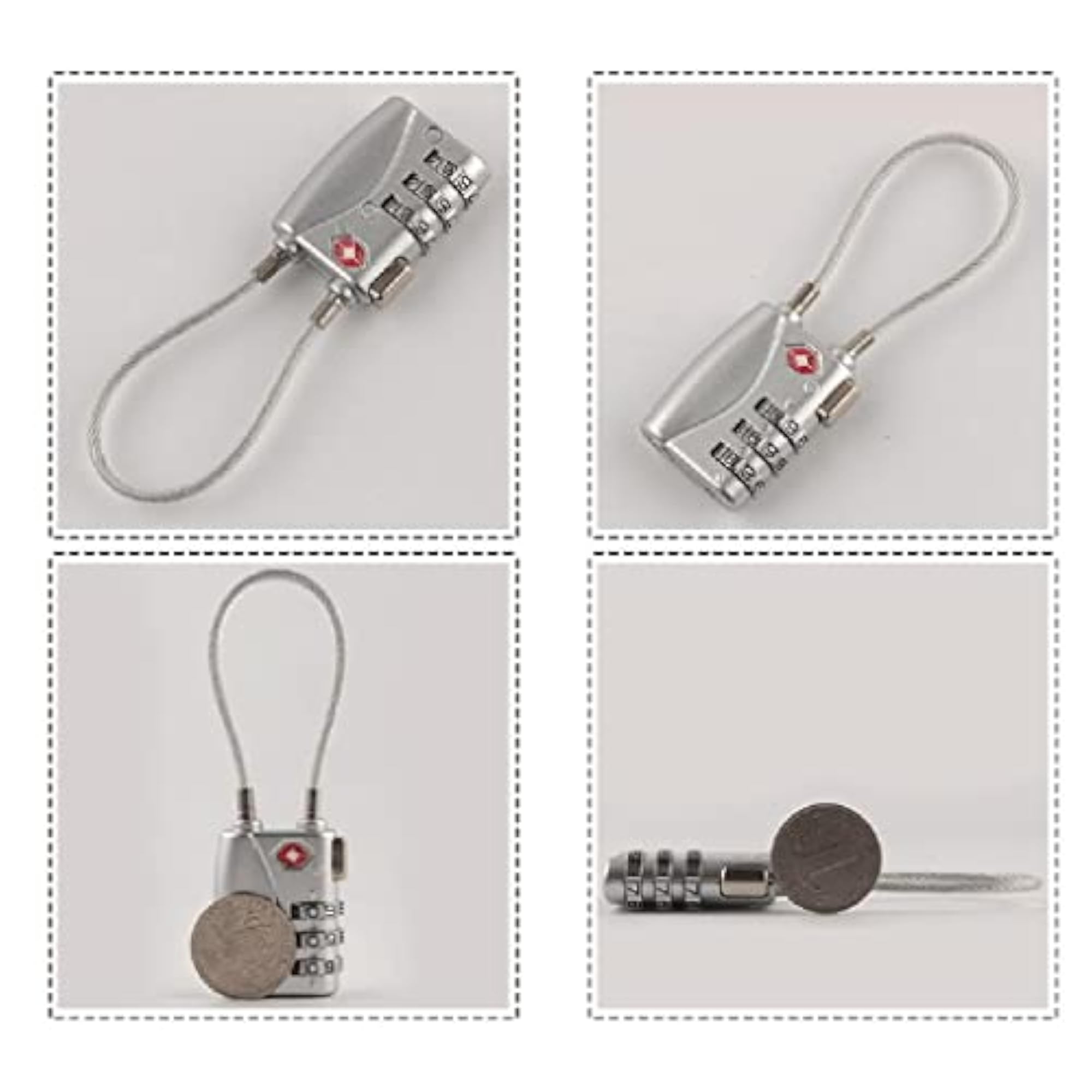 Mini 3-Digit Resettable Combination Travel Luggage Lock