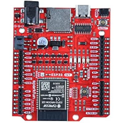 SparkFun IoT RedBoard - ESP32 Development Board -ESP32 WROOM MCU Module USB-C Connector Qwiic Connector MicroSD Card -ESP32 Dimensions: 2.3in x 2.7in x 1.08in