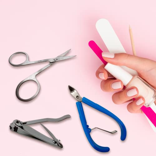 Kit Alicate de Cutícula Tesoura e Cortador de Unha Manicure Pedicure 3 Peças
