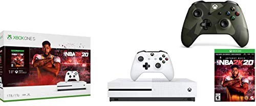 Microsoft Xbox One S 1TB NBA 2K20 Bundle + Armed Forces II (Special Edition) Wireless Controller | Include：Xbox One S 1TB Console ,NBA 2K20 Full-Game, Wireless Controller image 4