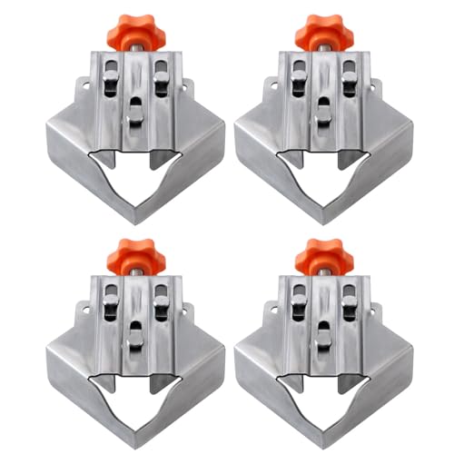 4Pcs Corner Clamps for Woodworking Set, 90 Degree Right Angle Clamps with Adjustable Swing Jaw, Single Handle Corner Clamps for Woodworking DIY Projects