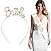 Produktbild Cymeosh Den Junggesellinnenabschied Deko Set, Bride to Be Schärpe Deko Gold, Jga Frauen Schärpe mit Tiara Krone Haarreif Stirnband, JGA Deko Accessoires für Team Braut Party Frauen Hen Night Party