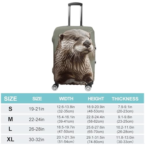 Otter Animal Luggage Cover, Washable Elastic Suitcase Cover Protector Fit 18-32 Inch Luggage2