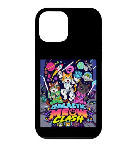 Galactic Funny Clash Space Cats Illustration Graphic Cartoon �X�}�z�P�[�X iPhone 12 mini �p