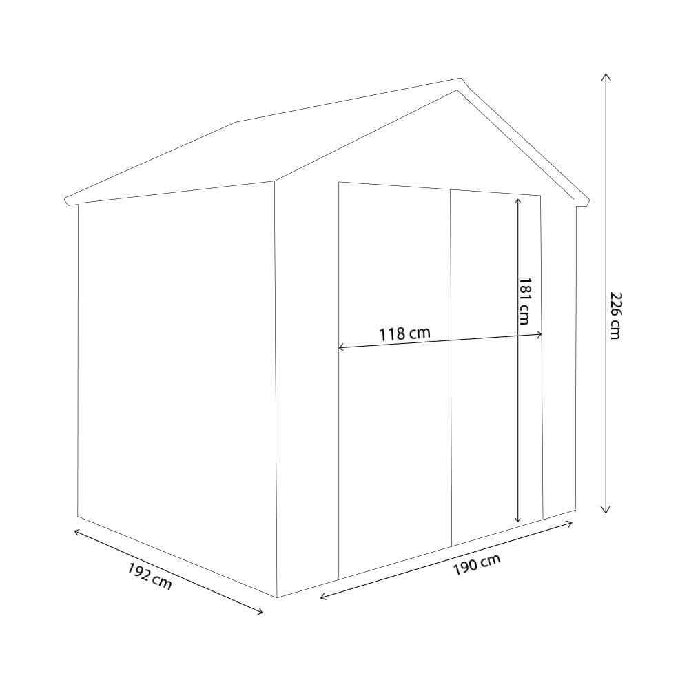 Casetta Cottage da Giardino Porta Attrezzi in Resina Effetto Legno Montebianco Marrone