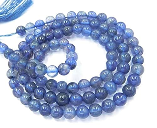 Cuentas de iolita natural en hilo de 13" para diseñar joyas boho chic 2