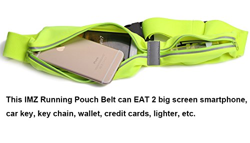 IMZ-Running-Pouch-Belt-iPhone-7-6s-Plus-Holder-for-Runners-Best-Running-Gear-for-Hands-Free-Workout-Fanny-Waist-Pack-with-Two-Pockets-Water-Resistant-Reflective-Fitness-Accessories
