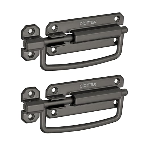 Image of Plantex Door Stopper /5 Inch Baby Latch Kadi /Door Latch for Bathroom /Door Lock for Home /Office Doors - Pack of 2 (Satin Black)