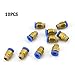 URBEST 10Pcs Silver Tone 1/8
