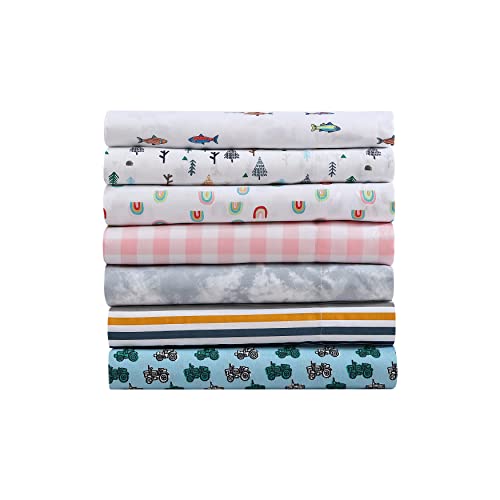 Image of Eddie Bauer Kids - Queen Sheet Set, Ultra-Soft Microfiber Bedding with Fully Elastic Fitted Sheet, Kids Bed Set with Pillowcases, Easy Care Bedding (Dreamland)