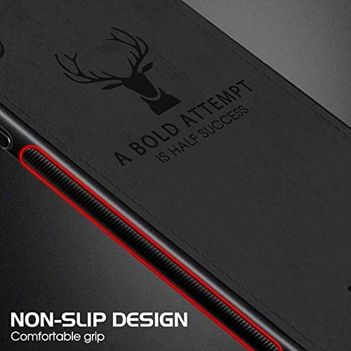 Image of A rtistque Deer Series Shockproof Anti Slip Soft Fabric Back Cover Case for Samsung Galaxy M21 / M30s - Red