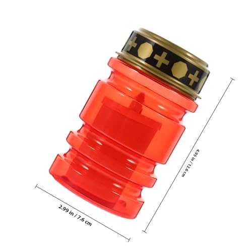 Velas LED de tumba y decoración religiosa exterior en color rojo texturizado 2