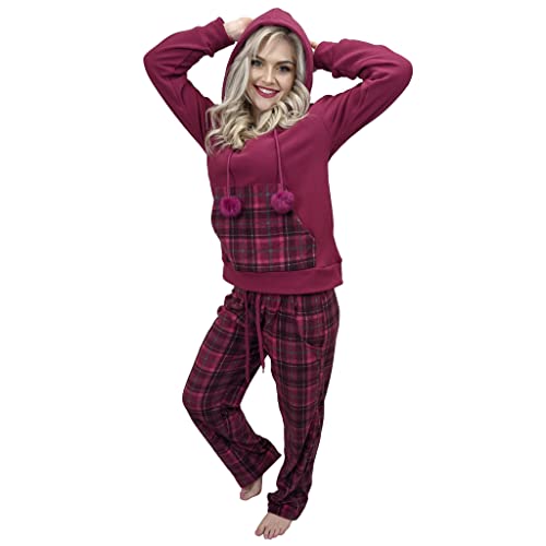 KRUXADER Pyjama d'hiver en polaire chaude pour femme, Briony Berry, S Cover