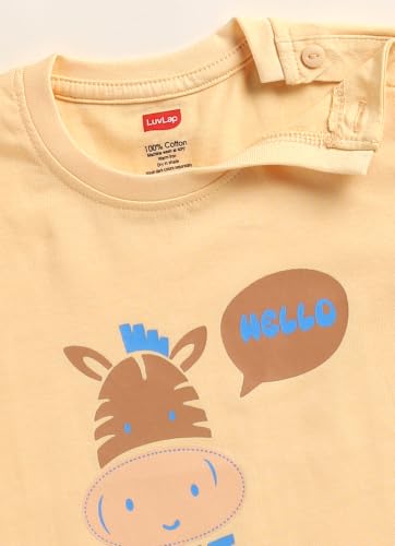 Image of LuvLap Baby Boys Regular Fit 100% Cotton Full Sleeves Boys T-Shirt Set Pack of 4