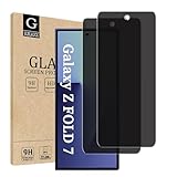 GLBLAUCK [2 Pack] for Samsung Galaxy Z Fold 7 5G Privacy Screen Protector, Anti-Spy 9H Hardness Case Friendly Tempered Glass Screen Protectors for Samsung Galaxy Z Fold 7 5G 2025