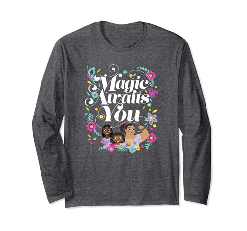 T-shirt Disney Encanto manches longues anti-décoloration avec motif de groupe haute définition