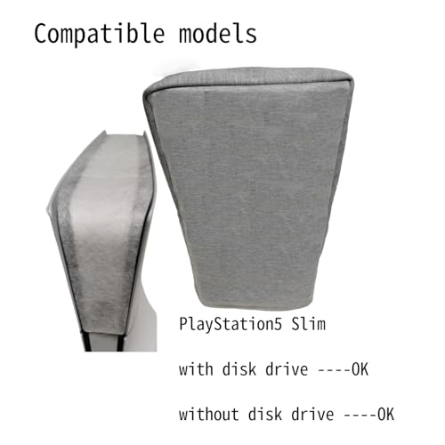 Image of PS5 Slim Dust Protector Kit, Cover + Filter, Made of Static cotton has high-efficiency Breathable, filtration, adsorb dust, Compatible with PS5 Slim Digital & Disc Edition(Not for Horizontal)
