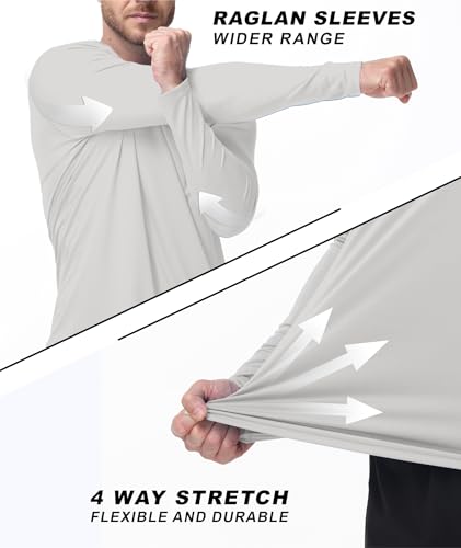 ZITY Mens UPF 50+ Sun Protection Shirts Long Sleeve Lightweight Rash Guard - image 5