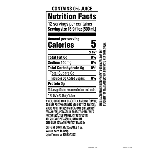 Lipton Diet Peach Iced Black Tea Plastic Bottle 16.9 Fl Oz 24 Pack By Qualitatt 10 #TOP4