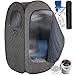tectake® Sauna da casa a Vapore Portatile, Pieghevole, generatore 1000 W, 15 Livelli Temperatura, Bagno Steamer, Cabina Domestica Spa, diffusore Oli Essenziali, Sauna da Esterno e Interno - Grigio