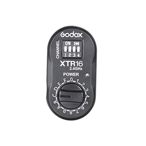 Ricevitore Godox XTR16 Channels XTR-16 Remote 2,4 GHz Wireless Power Control Flash Trigger Ricevitore per Witstro Ad360 Ad180 Speedlite (XTR-16), nero