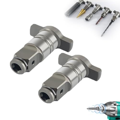 Conversion Head for Electric Screwdriver,1/2’’Anvil Wrench Pin Converter Shaft Adapter,Electric Wrench Square Shaft T-Type Steel Multi-Function Conversion Head Power Tool Accessories (2)