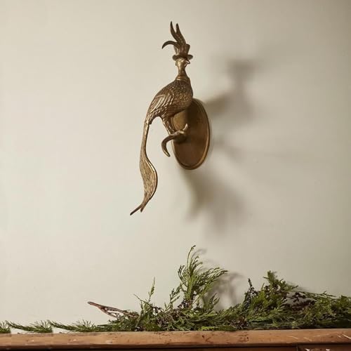 3D Kopf Wandhalterung Ornament, Tierköpfe für Wand Kunst hängende Skulpturen, kleine Metallwand Harz Kunst Wanddekor Ornament wasserdicht bronziert Harz Dekorationen für Zuhause (Bird head)