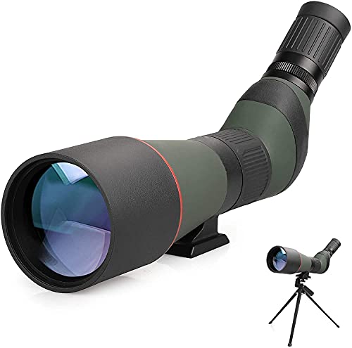Tiro con Arco, Tiro, Vida Silvestre, paisajes, Exteriores, astronomía, telescopio terrestre de 20-60x80 mm - Monocular Impermeable con óptica HD para observación de Aves - - con trípode,
