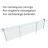 foxydry Duo balkondroogrek,opklapbaar, duurzaam, van roestvrij staal en aluminium, voor terras, balkon en balustrade, lengte: 118 cm, corten