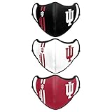 FOCO Indiana Hoosiers NCAA Face 3 Pack Face Cover