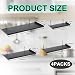 Lineshading 4 Pcs Pegboard Shelves, 7X 3'', 10 x 4'', 12 x 5 Inch, 14 x 6 Inch Metal Shelf Brackets Pegboard Tray Accessories Wall Organizer for Craft Room Home Garage Nursery (Black)