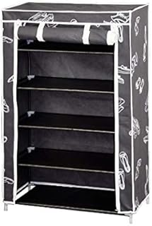 MAURER 21030605 Meuble à Chaussures Pliable, Tissu TNT, 61 x 30 x 90 cm, Couleur Gris