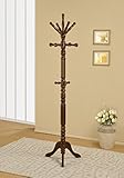 Traditional Spinning Top Wooden Coat Rack, Walnut