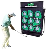 Wedge Game Golf Chipping Net & Short Game Training Aid | 6-in-1 Targets, Auto Ball Return, Heavy-Duty Steel Frame with Outdoor Quality Canvas | Indoor/Outdoor Chipping Practice for All Skill Levels
