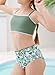 blibean Tween Girls Swimsuit Teen Two Piece Bathing Suit Big Kids Hawaiian Bikini Sets Junior High Waisted Swimwear Floral Boho Swimming Suits Beach Traje Baño Niñas Size 8-9 Year Old Sage Green
