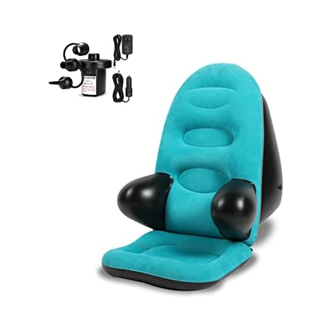 BDL Inflatable Armrest Lounge Chair Couch, Foldable Air Chair Lazy Couch for Gaming Reading Indoor Outdoor, Blue（Air Pump Included） Cover