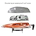 FT016 Remote Control Boat RC Submarine Ship Racing Speedboat 30km+ for Boys Adults Lake Pool Auto Water Cool, As Big as Feilun ft012 rc Boat (18.9